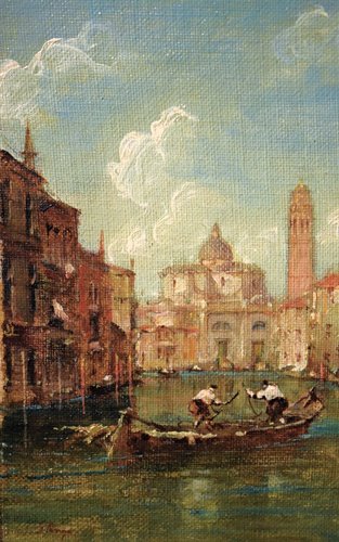 Coppia di Vedute Veneziane - Giudecca e Canal Grande